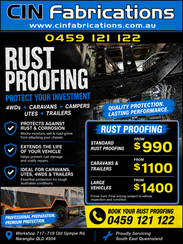 Rust proofing brochure and pricing by CIN Fabrications Brisbane