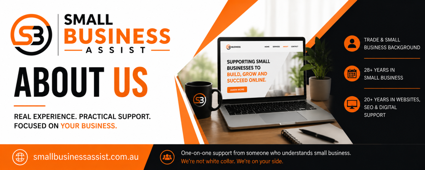 Small Business Assist - Websites, Google Business Profiles, Small Business assistance - About Us Banner
