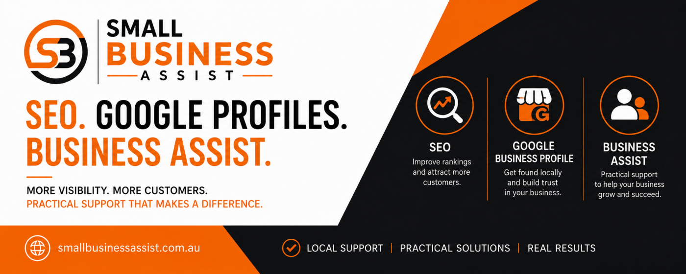Small Business Assist - SEO - Google profile - Business assistance - website page banner